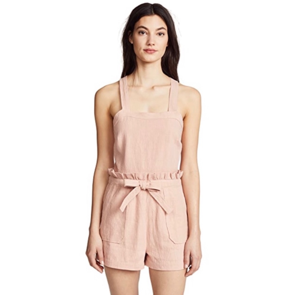 SAYLOR Roxie Linen Romper XS - Picture 2 of 11